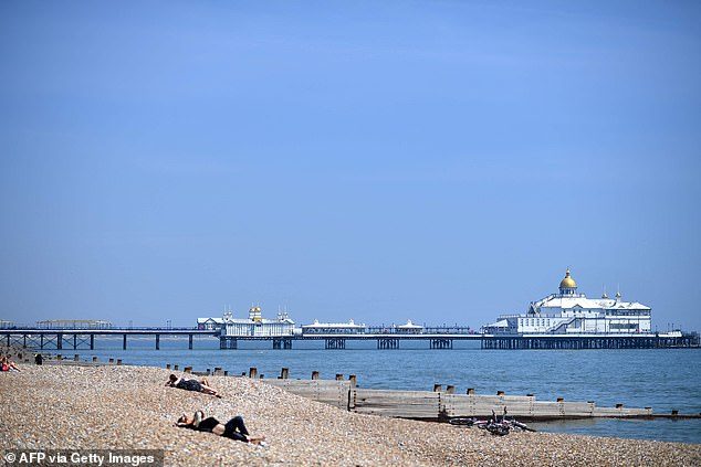 near-deserted beach