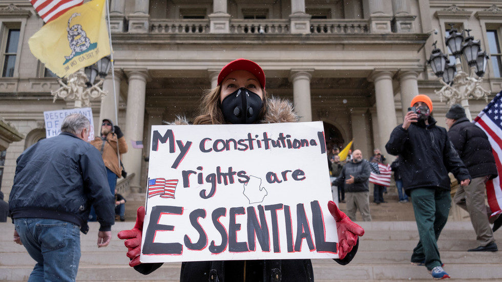 Lockdown protesters in Lansing, MI