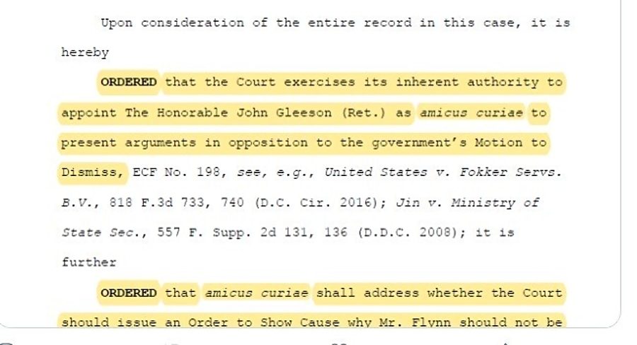 sullivan ruling flynn amicus curiae