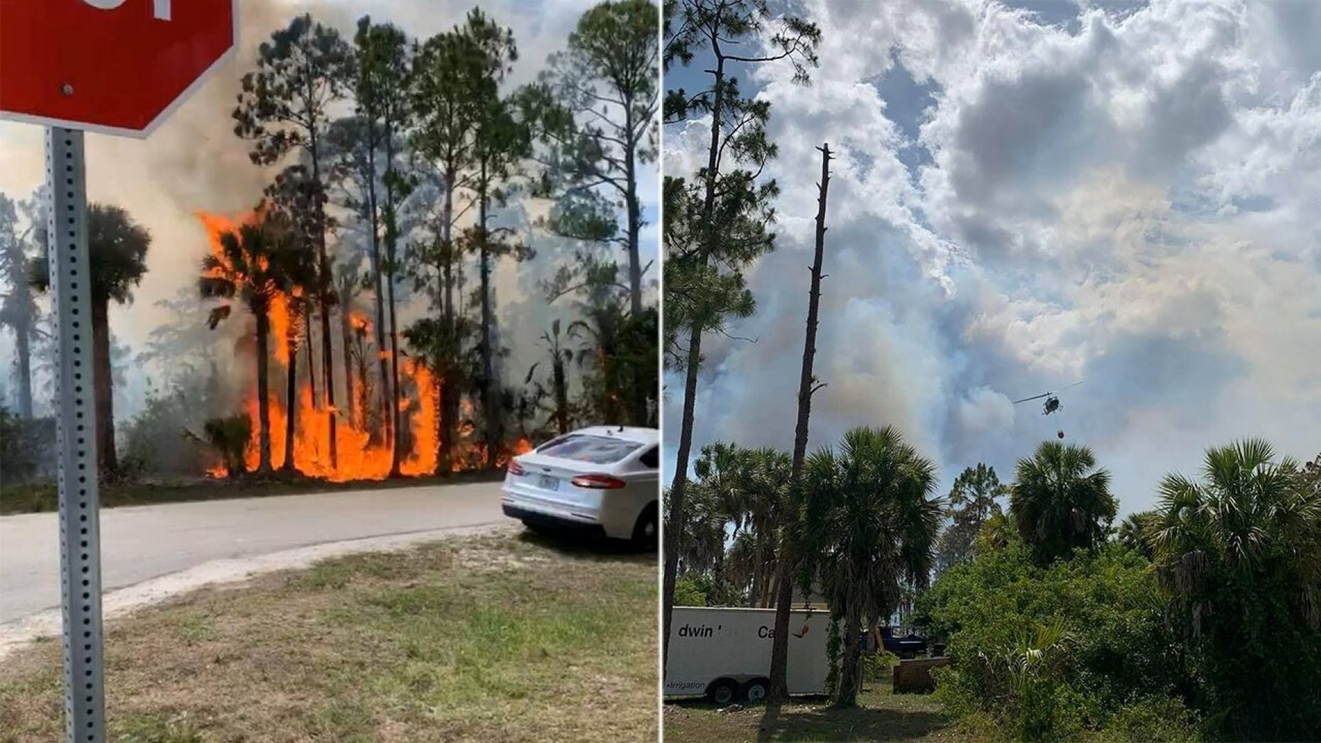 At least 5,000 acres have been after wildfires spread across Southwest Florida on Wednesday.