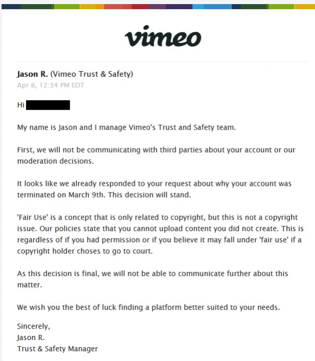 Click to enlarge vimeo ban