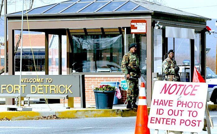 Click to enlarge gatehouse Fort Detrick