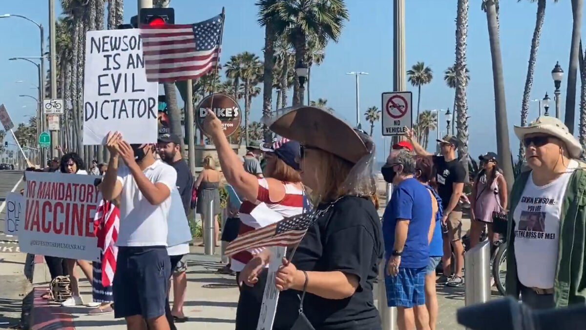 lockdown protest california