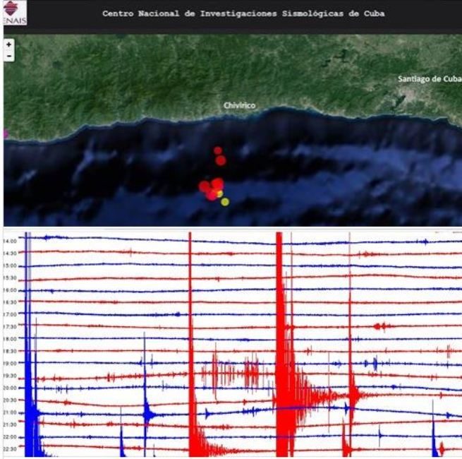 Click to enlarge Cuba earthquakes