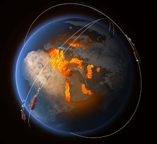 Swarm probes for Earth's magnetic field