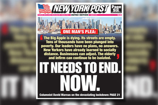 New York Post: 'End New York City's lockdown now!'