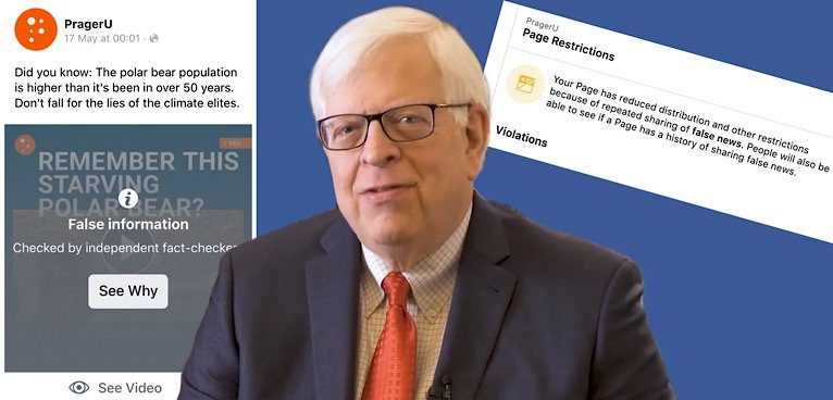 pragerU facebook restrictions fake news