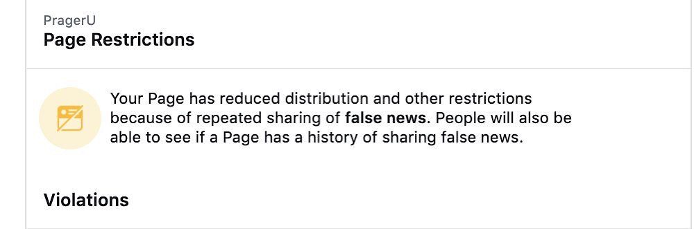 pragerU facebook restrictions ads