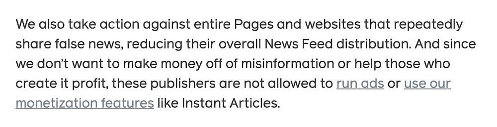 pragerU restrictions facebook demonitize fake news