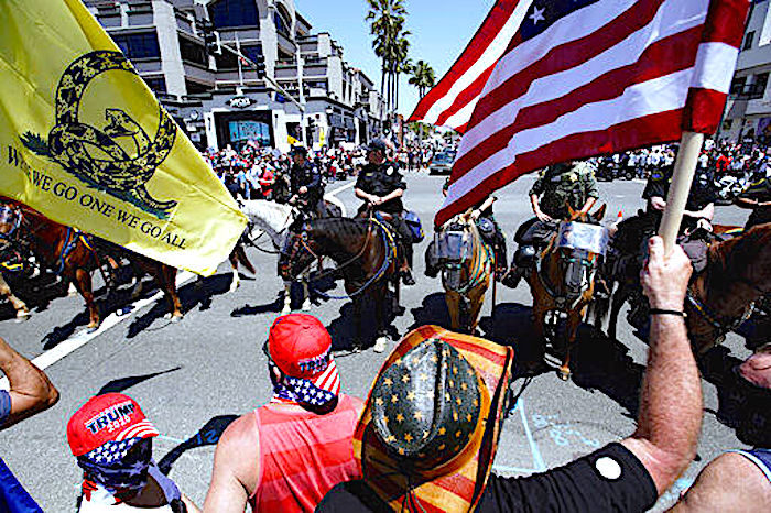 Click to enlarge Coronavirus protest