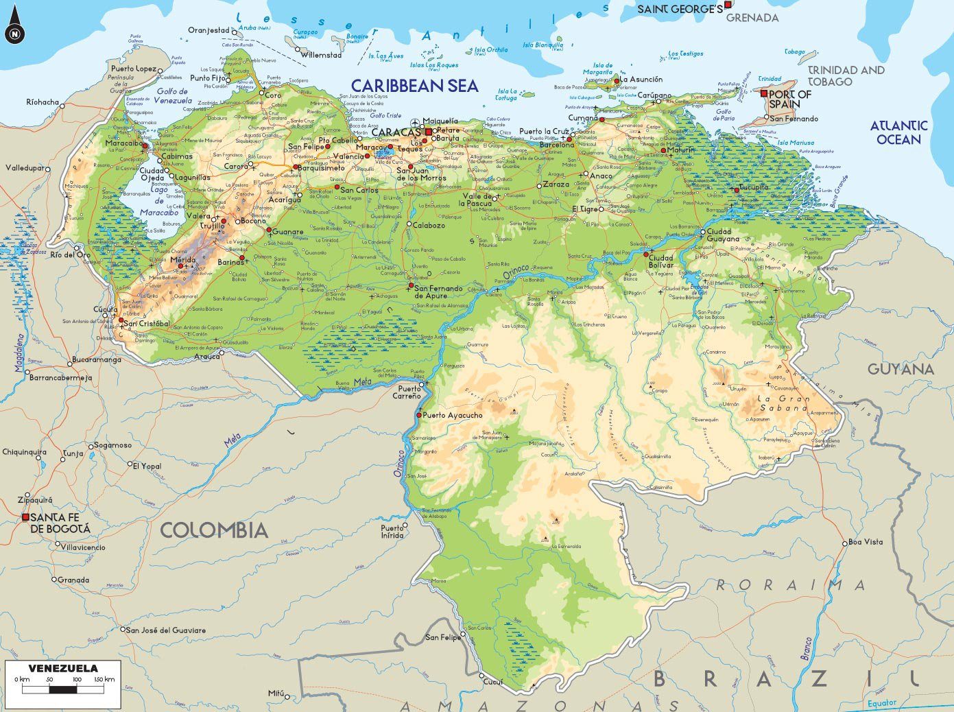 map brazil columbia