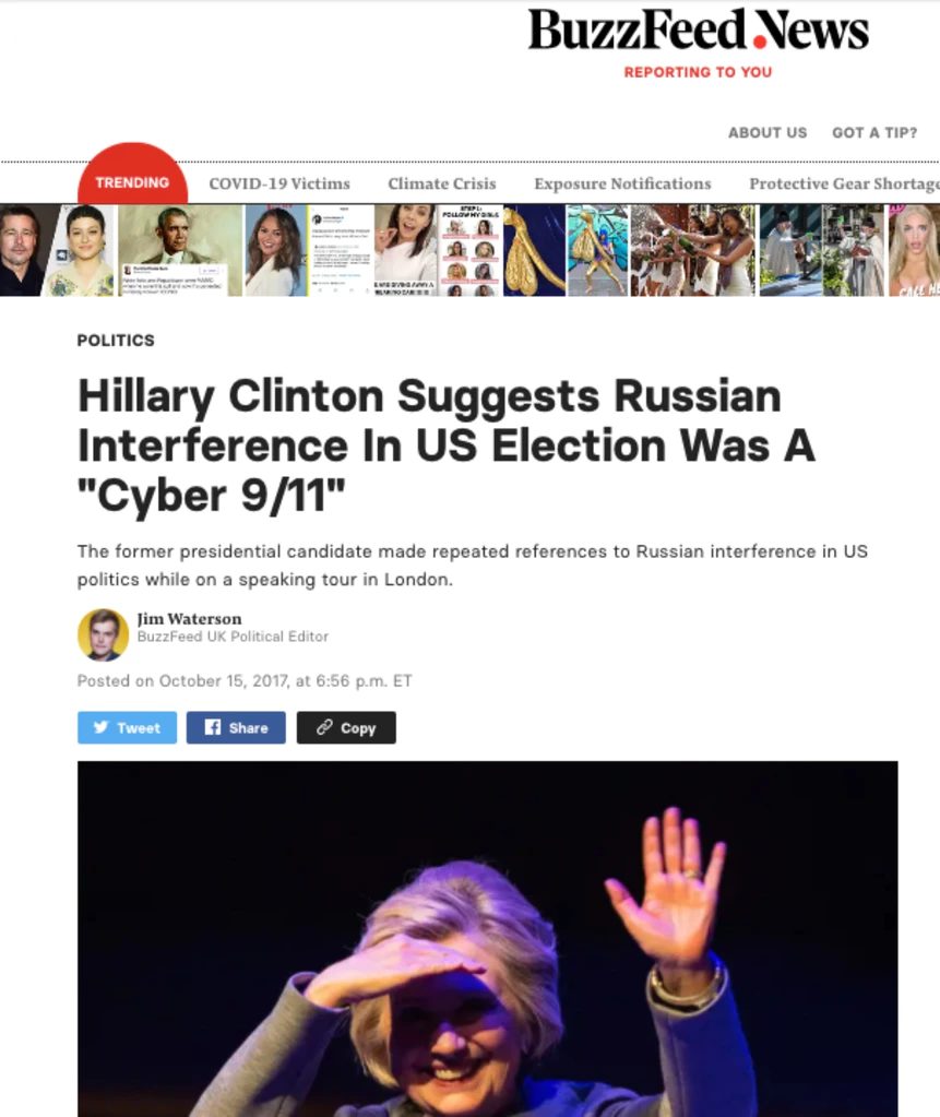 buzzfeed hillary russian interference