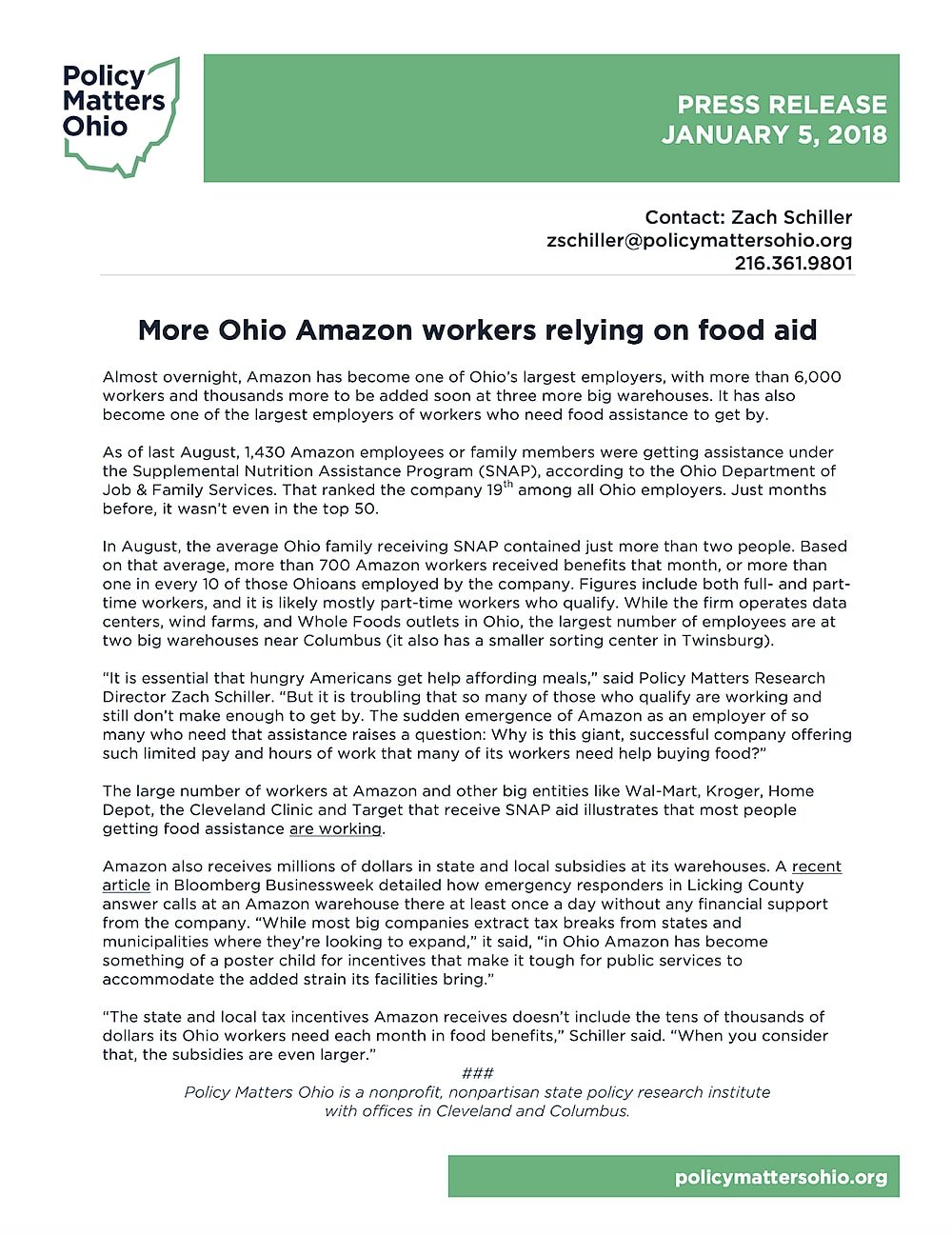 Ohio labor stats amazon lockdown