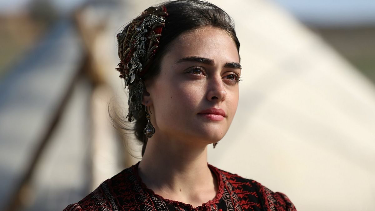 Esra Bilgic as Halime Sultan in Ertugrul.