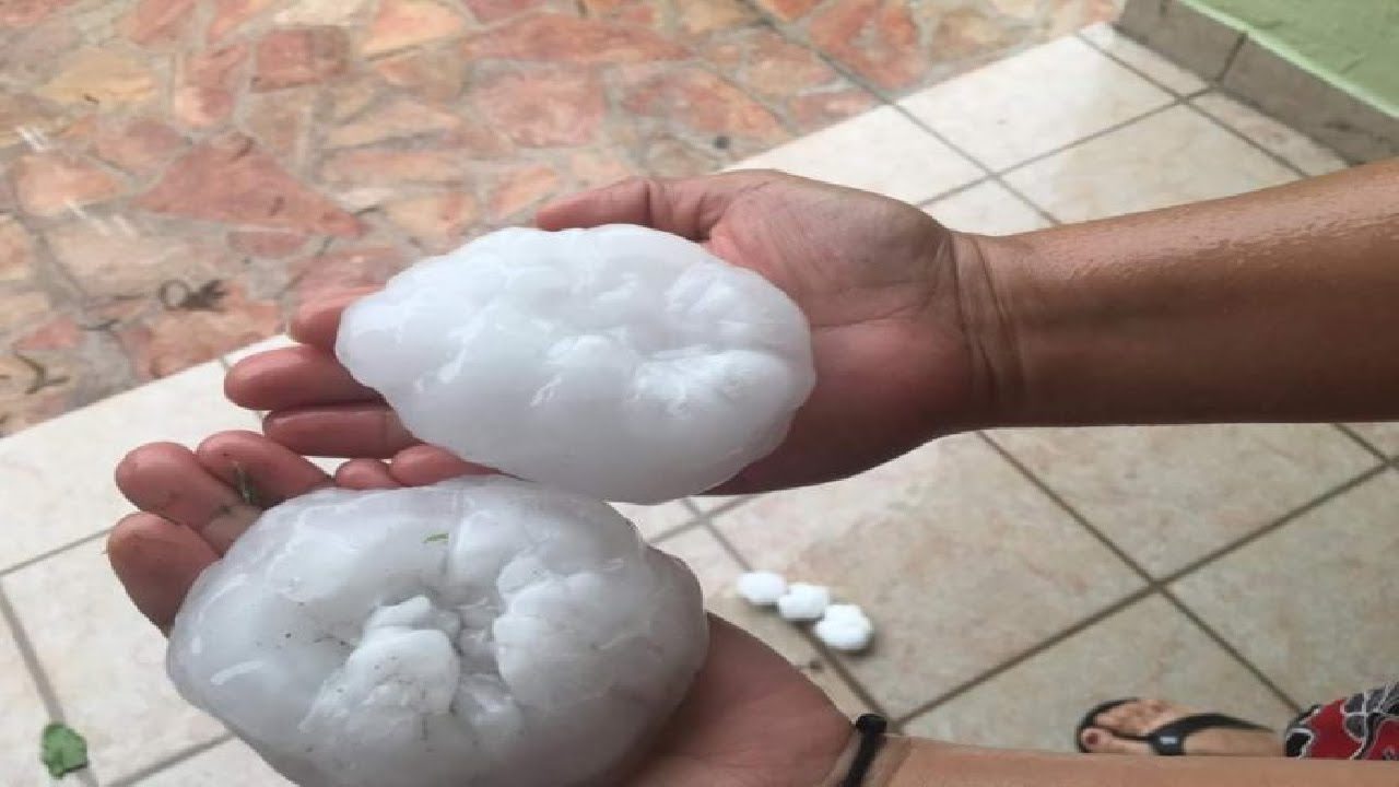 large hailstones