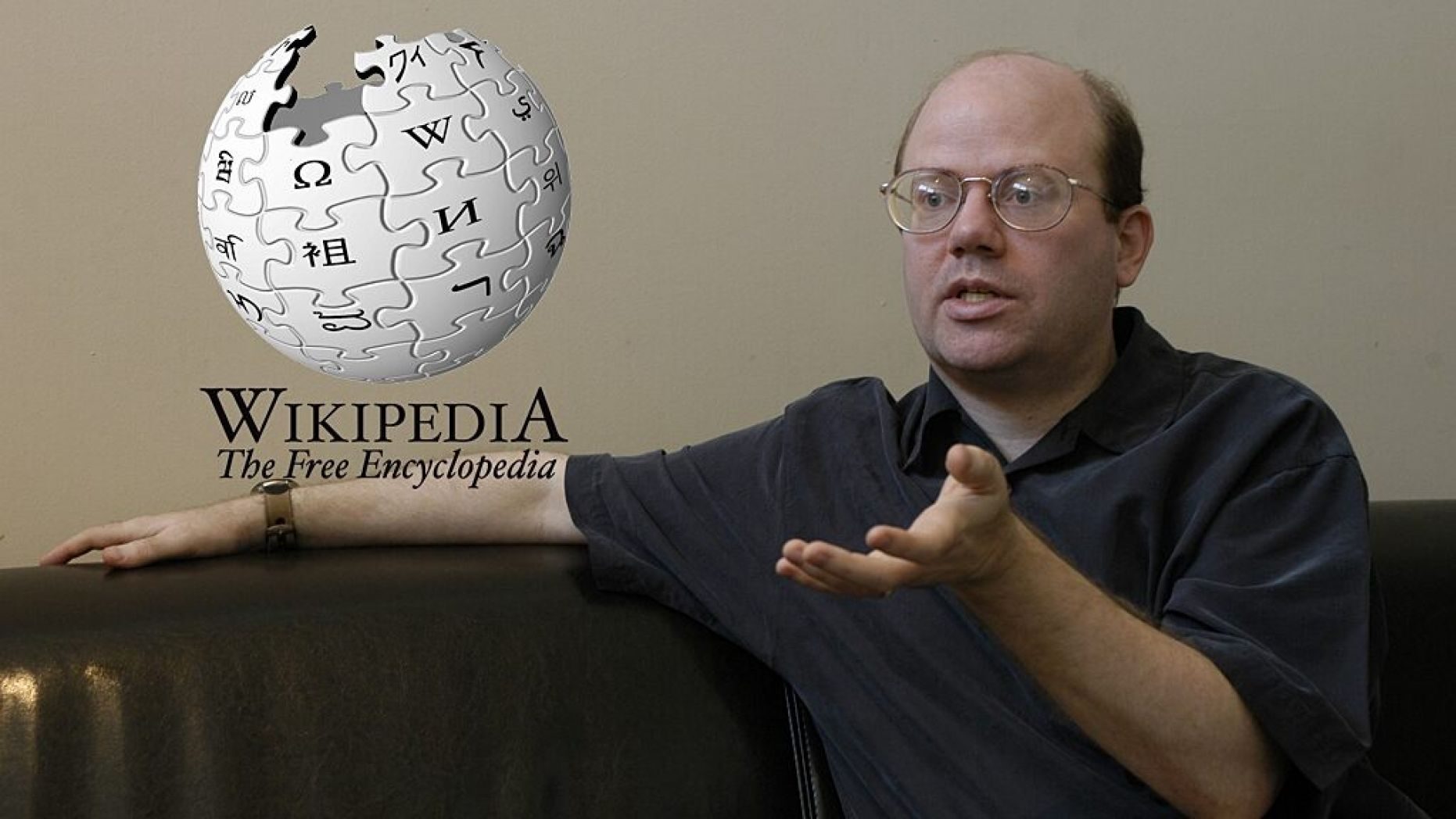 Click to enlarge Wikipedia co-founder Larry Sanger