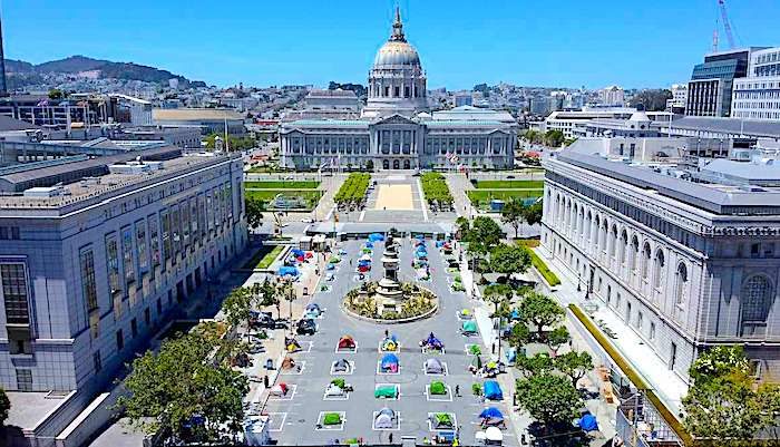 Click to enlarge SF Civic Center homeless