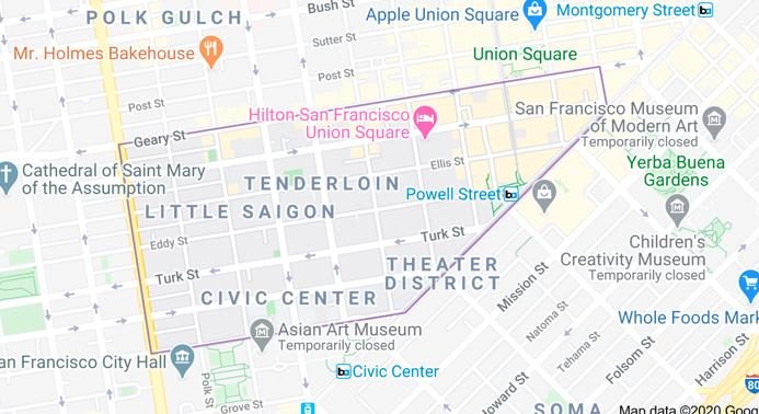 Click to enlarge Map Tenderloin