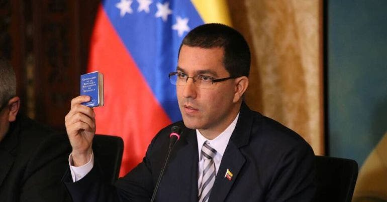 Click to enlarge Venezuelan foreign minister Jorge Arreaza