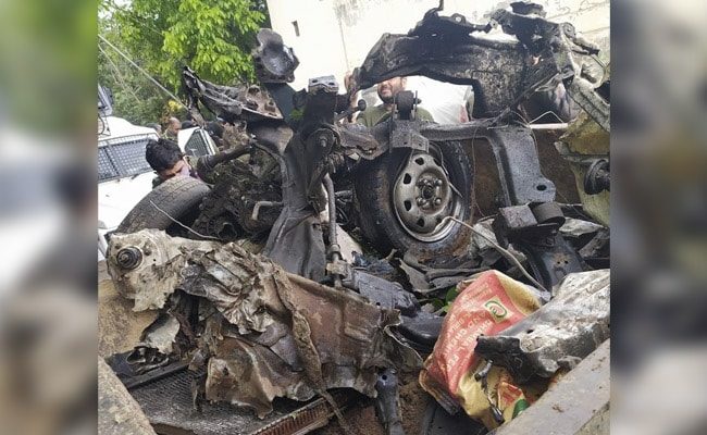 exploded car