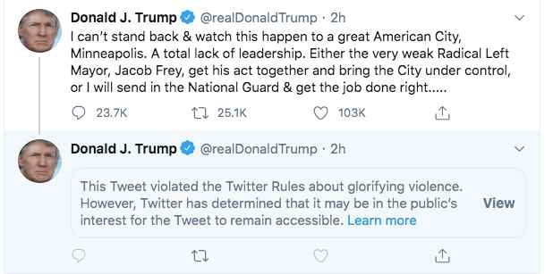trump censored tweet