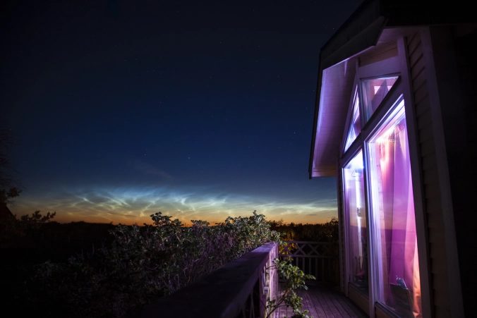 Click to enlarge noctilucent clouds