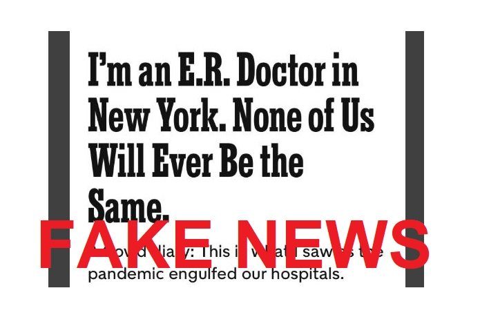 fake news NYT headline