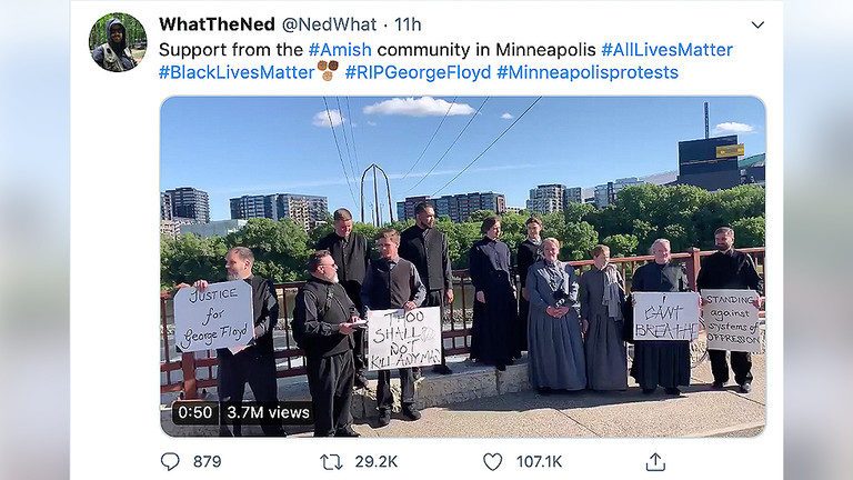 amish protest minneapolis