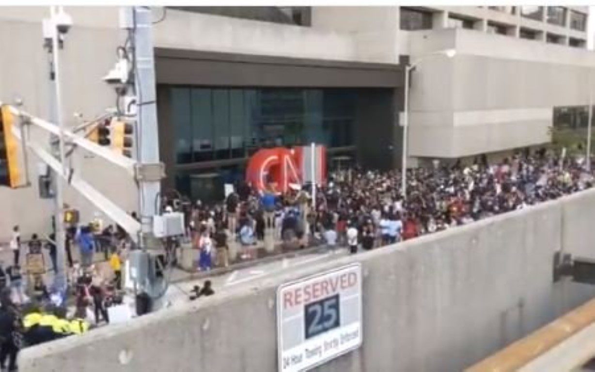 CNN HQ under attack