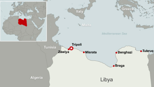 libya map