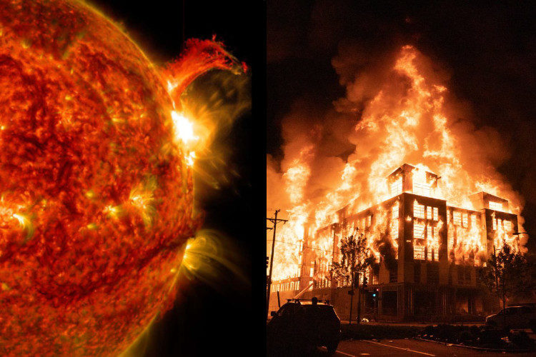 solar flare and riots
