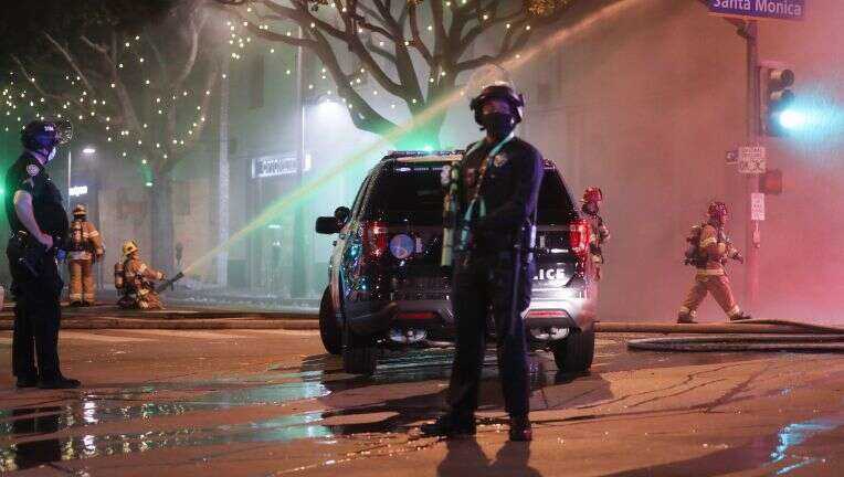 Click to enlarge police fire dept. santa monica riot