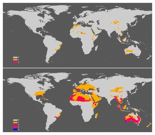 Click to enlarge Extinction Map