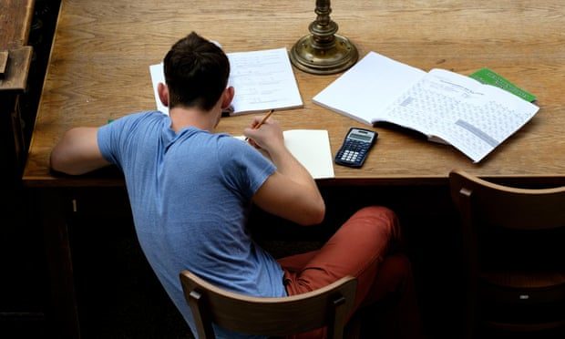 student studying