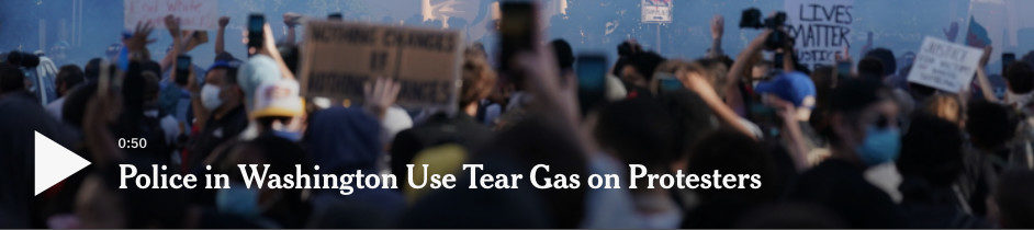 Click to enlarge NYT tear gas headline