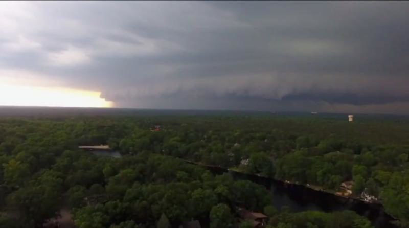 Storm approaching Medford, New Jersey