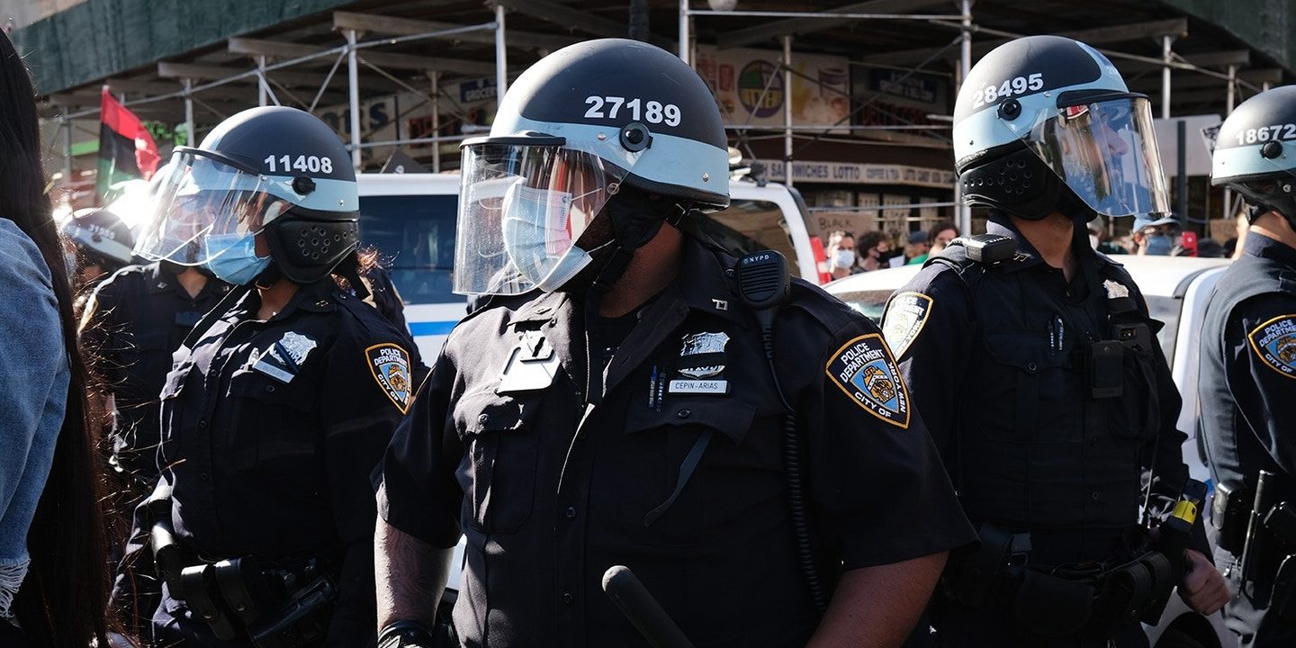 Click to enlarge New York police officers