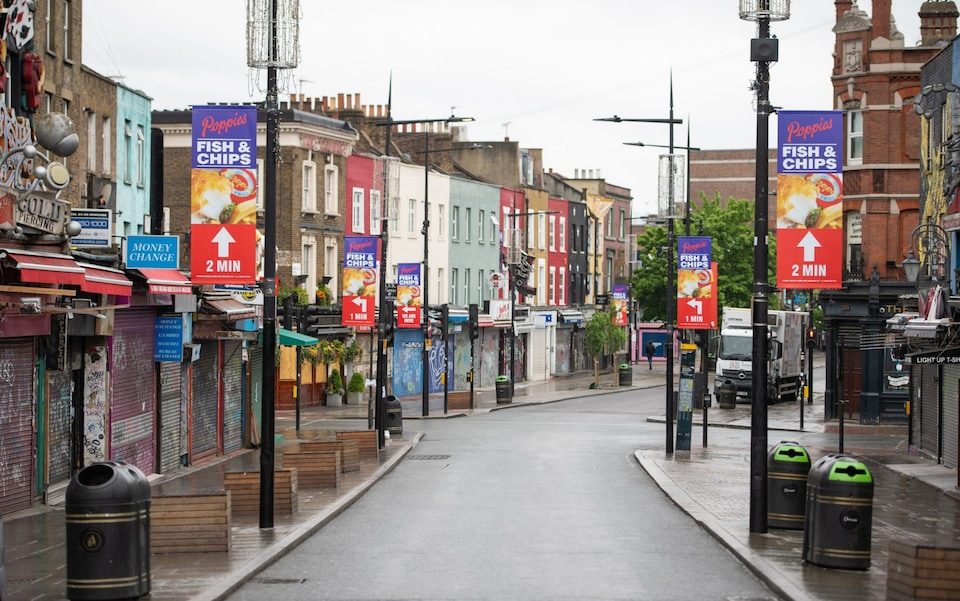empty street UK, deserted street UK, UK lockdown