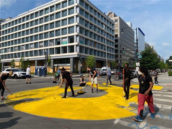 Click to enlarge Black Lives Matter painted on 16th street