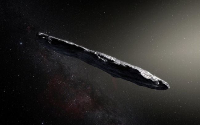 Click to enlarge Artist's illustration of 'Oumuamua