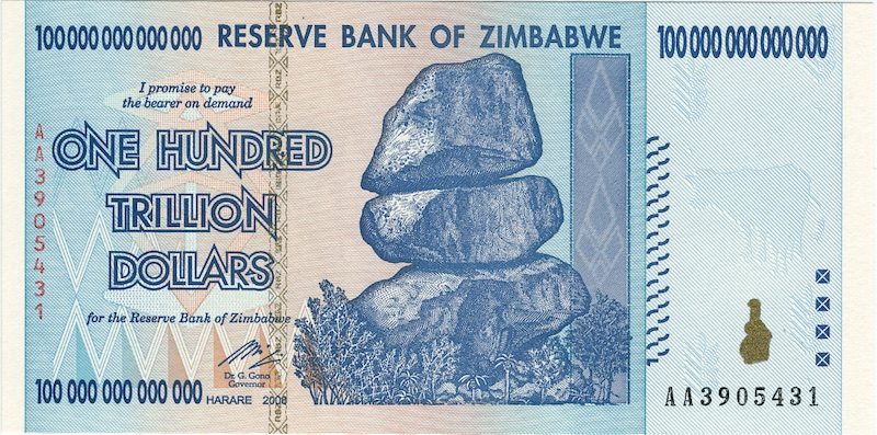 Zimbabwe bank note