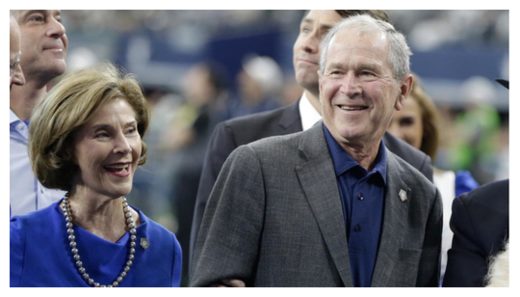 Click to enlarge Laura and Bush