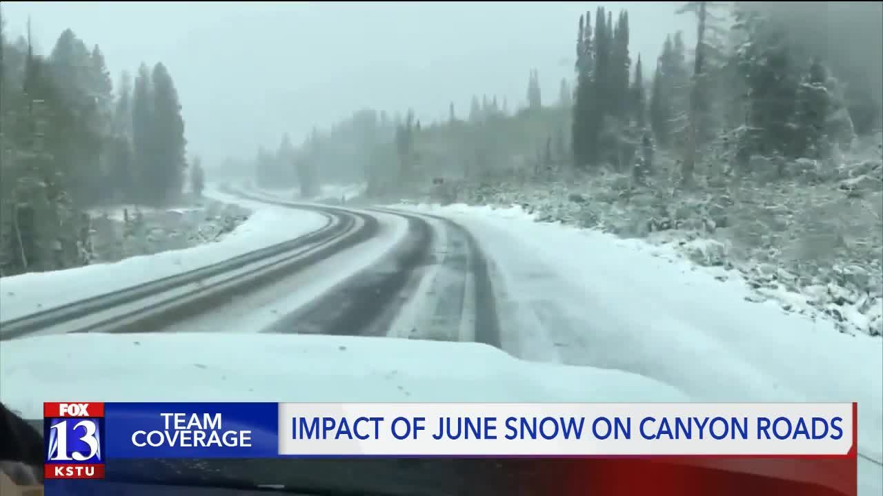 UDOT has to send the snowplows up the canyons for a June snowstorm.