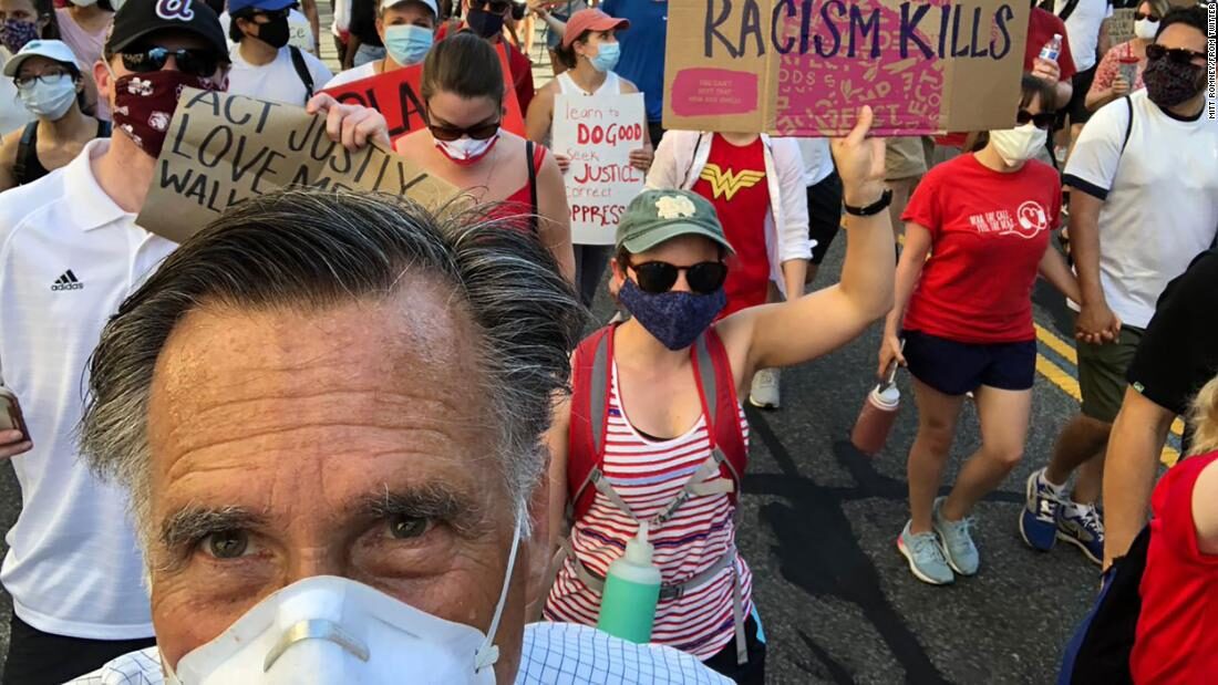 mitt romney BLM protest