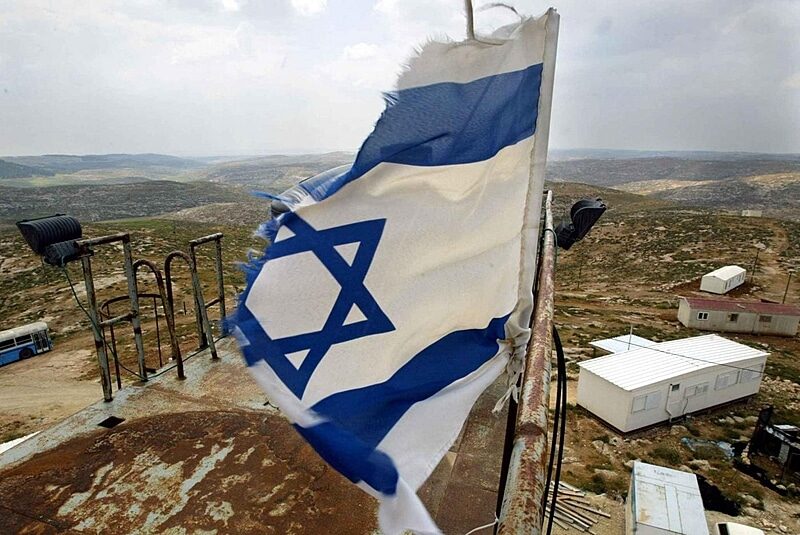Click to enlarge israel flag illegal settlements