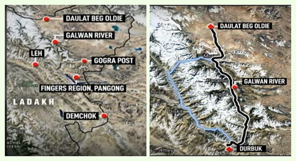 Click to enlarge Daulat Beg Oldi china border dispute India