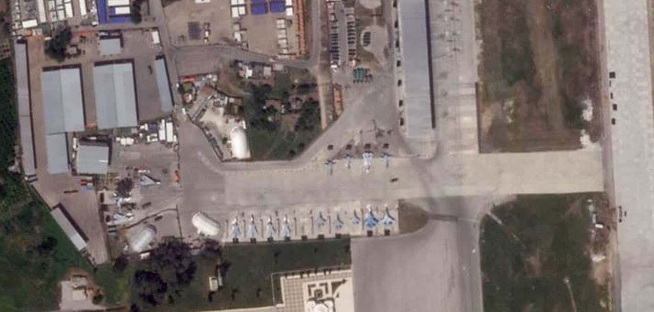 Click to enlarge MIG- 29 While still parked at the Russian base