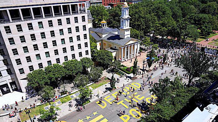 Click to enlarge DefundPolice pavement