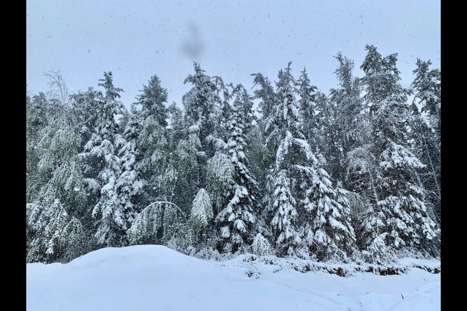 Parts of Northern Ontario woke up to as much as 10 centimetres of snow on Thursday