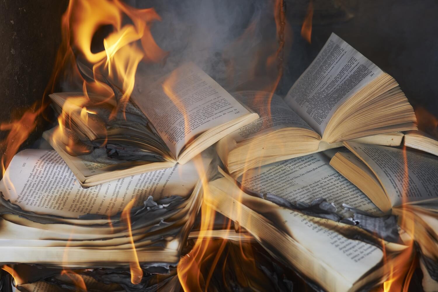 burning book